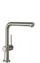 Hansgrohe-HG-Talis-M54-Einhebel-Kuechenmischer-270-Niederdruck-offene-Warmwasserbereiter-Ausziehauslauf-1jet-Edelstahl-Finish-72860800 gallery number 1